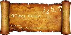Ölbei Tullia névjegykártya